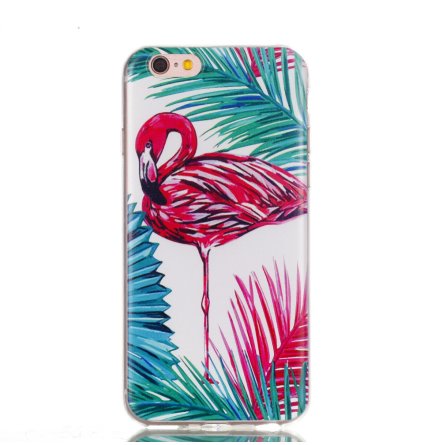 Palm Flamingo - Retroskal av silikon fr iPhone 6/6S