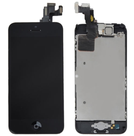 iPhone 5C - Skrm LCD Display Med smdelar (SVART)