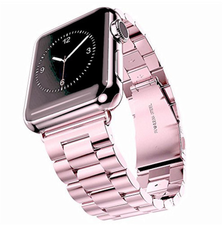Apple Watch 44mm (4) - Elegant Lnk i Rostfritt Stl