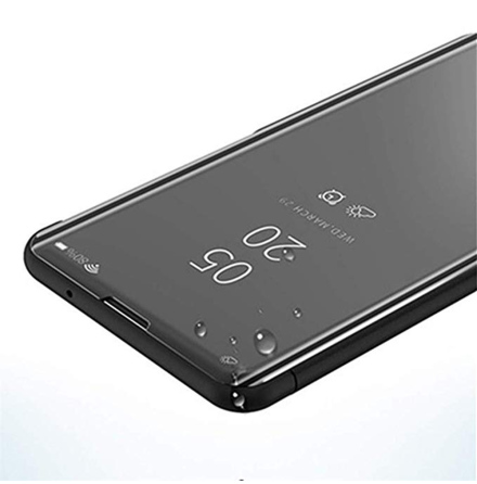 Huawei P30 Fodral Clear-View Frg SVART + Skrmskydd