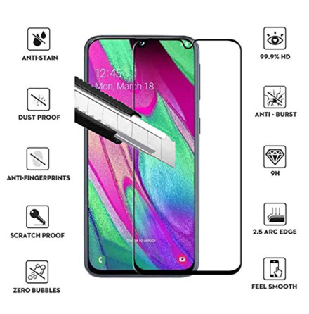 Skrmskydd 2.5D 2-PACK med Ram HD-Clear Screen-Fit Galaxy A50