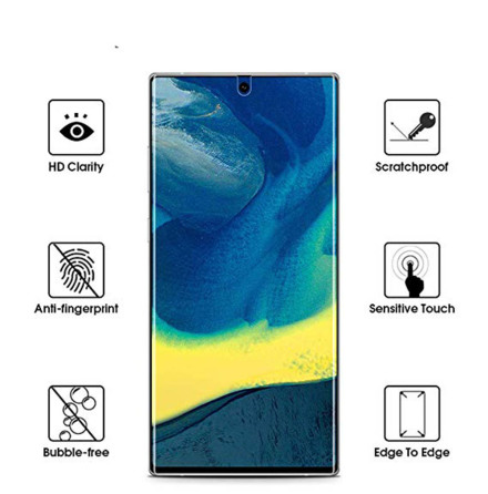 Note 10+ Skrmskydd 9H Nano-Soft Screen-Fit HD-Clear