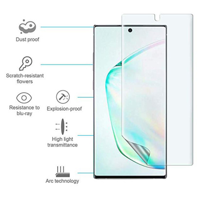 Note 10 3-PACK Skrmskydd Fram- & Baksida 9H Nano-Soft HD-Clear