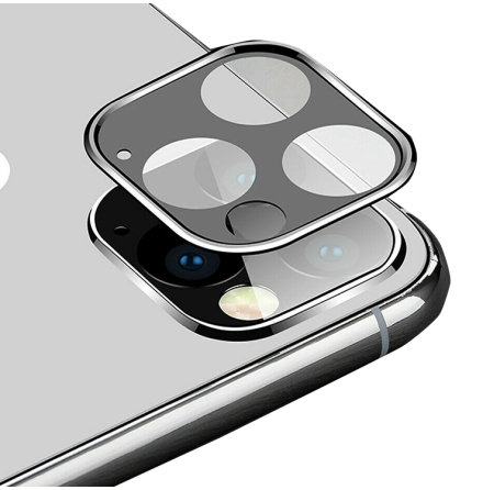 iPhone 11 Pro Max Kameralinsskydd i Hrdat glas + Metalram