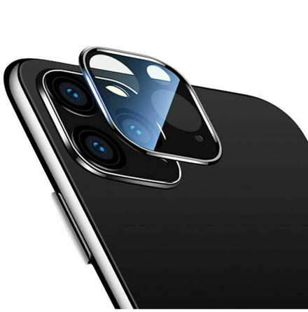 iPhone 11 Kameralinsskydd i Hrdat glas + Titanlegeringsram