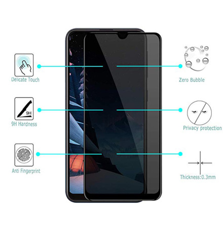 Samsung A50 2.5D Anti-Spy 3-PACK Skrmskydd Ram 9H HD-Clear.