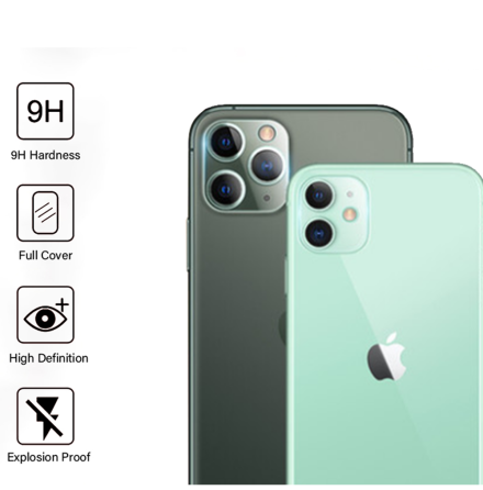 iPhone 11 Pro 2-PACK Bakre Kameralinsskydd 9H 2.5D FullCover