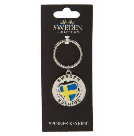 Nyckelring - Skld Svenskflagga Spinner
