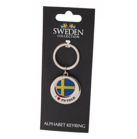 Nyckelring - I Love Sweden Souvenir