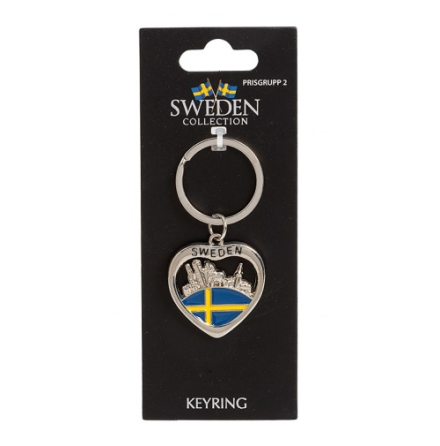 Nyckelring - Heart Sverige Souvenir (Keyring)