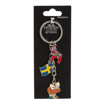 Nyckelring - Dalahst Flagga lg SWEDEN COLLECTION