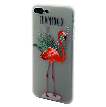 Flamingo - Retroskal av silikon fr iPhone 8