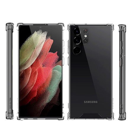 Samsung Galaxy S22 Ultra - Tunt Genomskinligt Krockkuddeskal