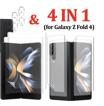 2-PACK Galaxy Z Fold 4 - 4-in-1 Skrmskydd & Kameralinsskydd