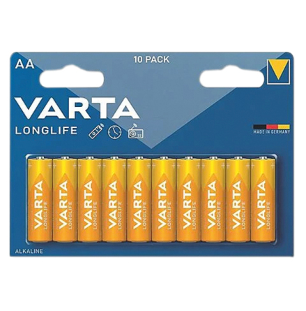Varta Longlife AA-batterier 10st Megapack - Lng Livslngd