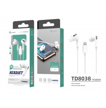  Eleganta Vita Earphones - 3rd Gen med Lightning-kontakt