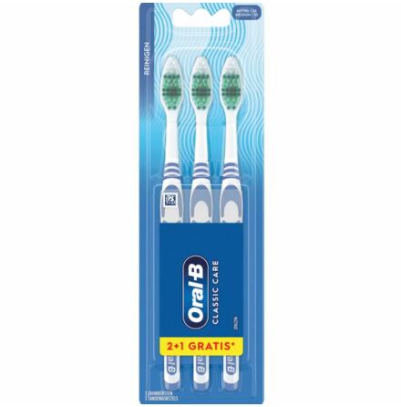 Familjepaket: Oral-B Classic Care 35 Medium - 3-Pack fr Optimal Tandvrd