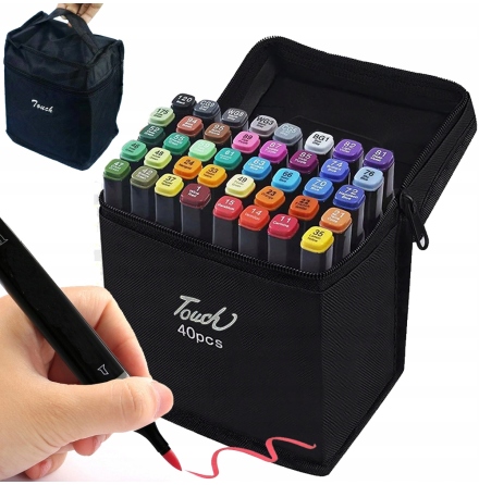 Proffsiga markers i smidigt set! Tuschpennor i 40 frger 