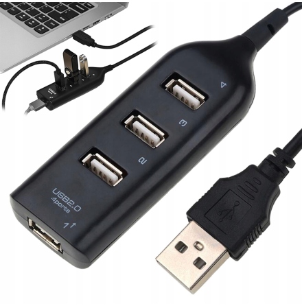 USB Hub Splitter - 4 portar fr maximal anslutning!