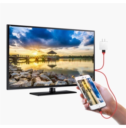 Lightning 8 pin till HDMI HDTV MHL Kabel fr iPhone / iPad