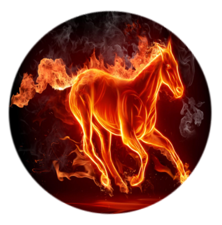 Mobilhllare i frckt motiv "Fire-Horse" - Pop-stand -